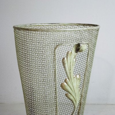 Metal Umbrella Stand with Embellished Leaf, 1950s-JQO-1424786