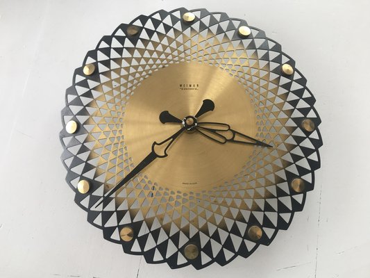 Metal Wall Clock, Germany, 1970s-WQQ-1290916