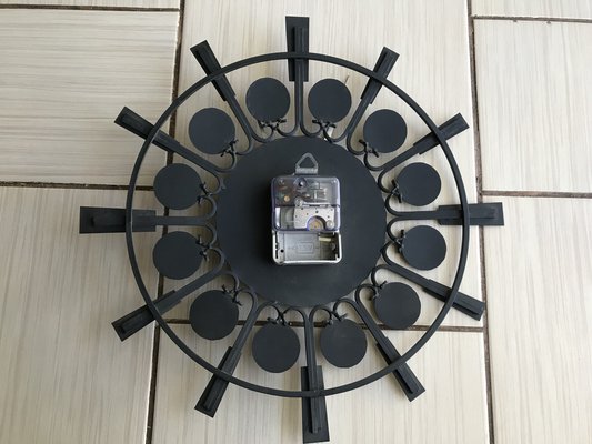 Metal Zodiac Wall Clock, Germany, 1970s-WQQ-1240999