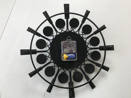 Metal Zodiac Wall Clock, Germany, 1970s-WQQ-1240999