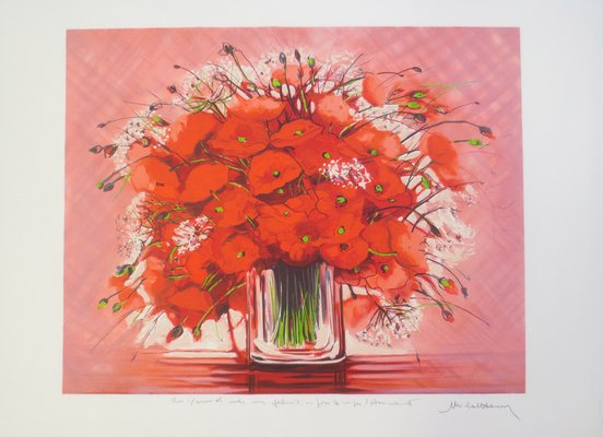 Michel Henry, Poppies, Lithograph-KHH-1202685