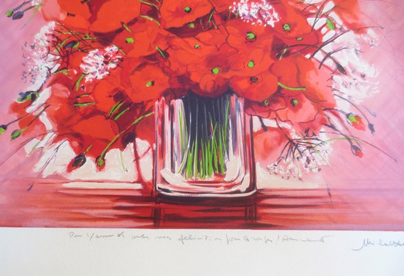 Michel Henry, Poppies, Lithograph-KHH-1202685