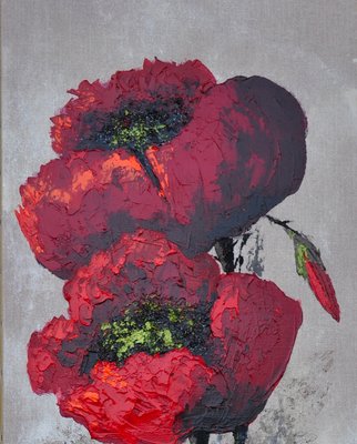 Michèle Kaus, Les Coquelicots 2, 2020, Acrylic on Canvas-QNR-1769729