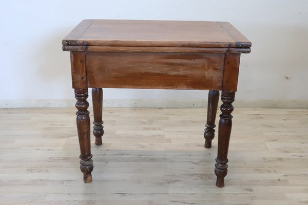 Mid 19th Century Italian Kitchen Table with Opening Top in Poplar Wood-DCO-1750163