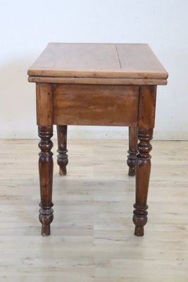 Mid 19th Century Italian Kitchen Table with Opening Top in Poplar Wood-DCO-1750163