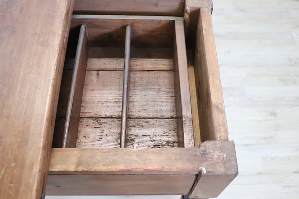 Mid 19th Century Italian Kitchen Table with Opening Top in Poplar Wood-DCO-1750163