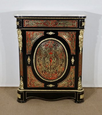 Mid-19th Century Napoleon III Period Entre-Deux Buffet in Boulle Marquetry-RVK-1453526