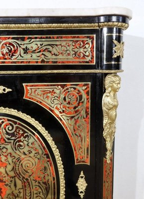 Mid-19th Century Napoleon III Period Entre-Deux Buffet in Boulle Marquetry-RVK-1453526