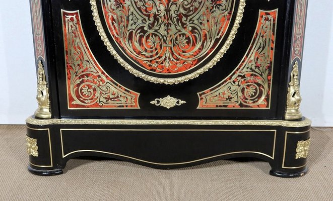 Mid-19th Century Napoleon III Period Entre-Deux Buffet in Boulle Marquetry-RVK-1453526