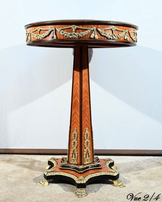 Mid-19th Century Napoleon III Restoration Pedestal Table in Precious Wood-RVK-1800279