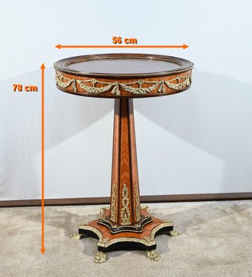 Mid-19th Century Napoleon III Restoration Pedestal Table in Precious Wood-RVK-1800279