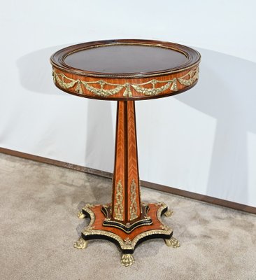 Mid-19th Century Napoleon III Restoration Pedestal Table in Precious Wood-RVK-1800279