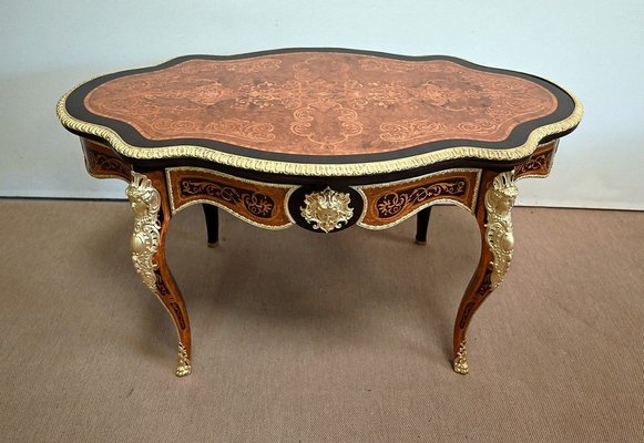 Mid 19th Century Napoleon III Violonée Table in Precious Wood-RVK-1328928