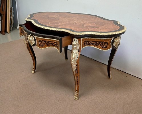 Mid 19th Century Napoleon III Violonée Table in Precious Wood-RVK-1328928