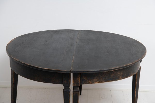 Mid 19th Century Northern Swedish Black Demi-Lune Tables, Set of 2-MJF-1225962