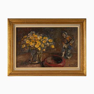 Mid 20th Century, Bouquet of Flowers, Oil on Canvas-WFS-937830