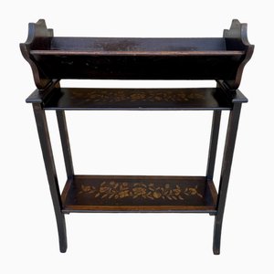 Mid 20th Century Modernist French Wooden Magazine Rack with Marquetry, 1950s-NOU-1730370