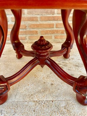 Mid-20th Century Side Table in Wood & Marble Top, 1960s-NOU-1141784