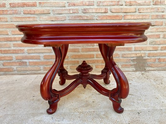 Mid-20th Century Side Table in Wood & Marble Top, 1960s-NOU-1141784