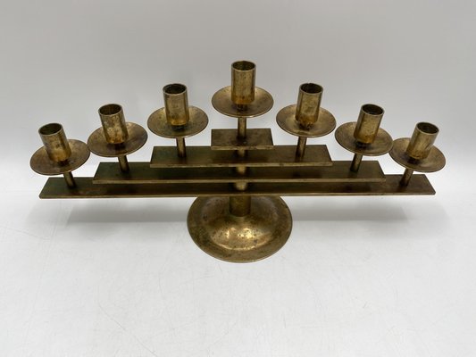 Mid-Century 7-Armed Candleholder in Brass from Dantorp Desing, Denmark, 1960s-CZ-1773405