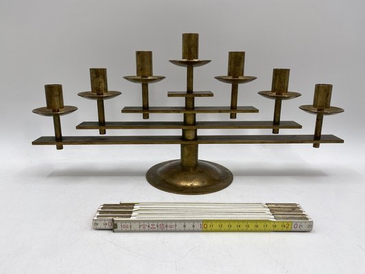 Mid-Century 7-Armed Candleholder in Brass from Dantorp Desing, Denmark, 1960s-CZ-1773405