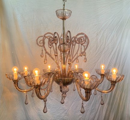 Mid-Century 8-Arm Chandelier from Cesare Toso, 1960s-XQC-791989