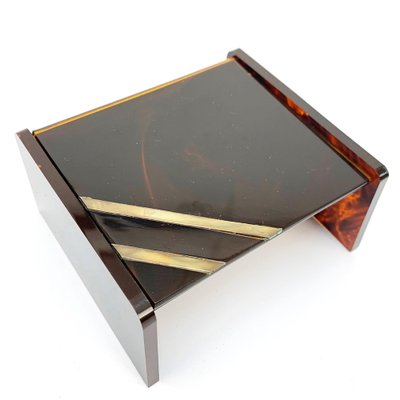 Mid-Century Acrylic Glass & Brass Jewelry Box by Christian Dior, 1970-JDR-1126025