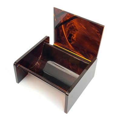 Mid-Century Acrylic Glass & Brass Jewelry Box by Christian Dior, 1970-JDR-1126025