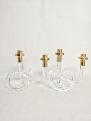 Mid-Century Acrylic Glass Candleholders by Dorothy Thorpe, Set of 2-RGF-640801