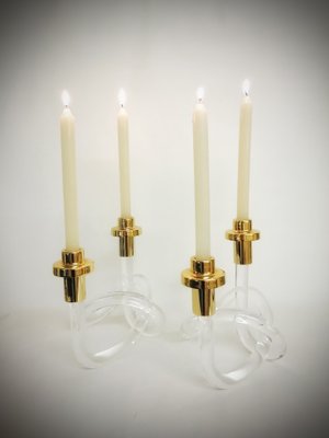 Mid-Century Acrylic Glass Candleholders by Dorothy Thorpe, Set of 2-RGF-640801