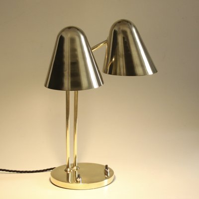 Mid-Century Adjustable Brass Library Lamp by Jacques Biny for Luminalité, 1950s-SY-1737273