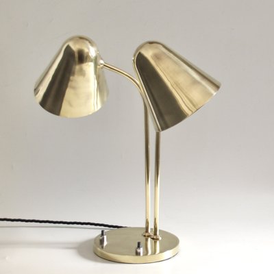 Mid-Century Adjustable Brass Library Lamp by Jacques Biny for Luminalité, 1950s-SY-1737273