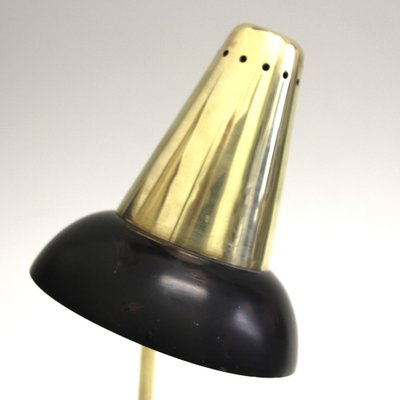 Mid-Century Adjustable Brass Table Lamp attributed to Jacques Biny for Luminalité, 1950s-SY-1410725