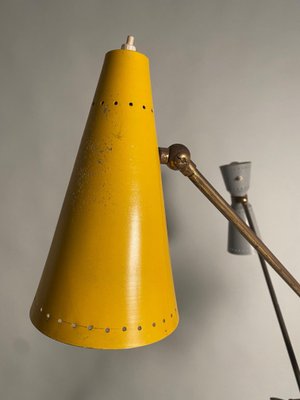 Mid-Century Adjustable Floor Lamp in Brass from Stilnovo, Italy, 1950s-KKZ-1814255