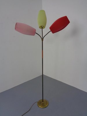 Mid-Century Adjustable Floor Lamp with Three Lanterns, 1950s-RDW-1155204