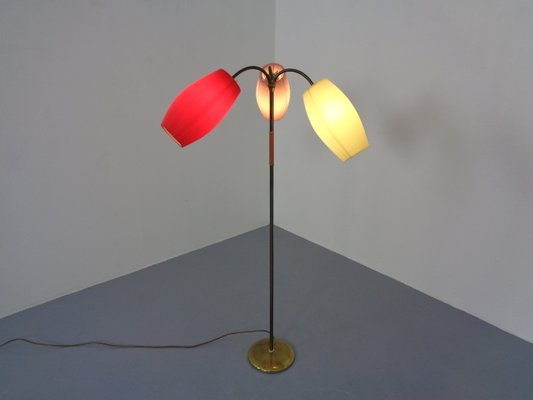 Mid-Century Adjustable Floor Lamp with Three Lanterns, 1950s-RDW-1155204