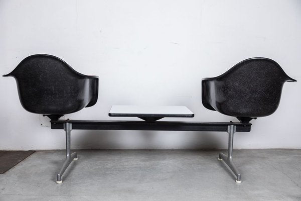 Mid-Century Airport Bench by Charles & Ray Eames Tandem Seating for Herman Miller-ZXQ-840717