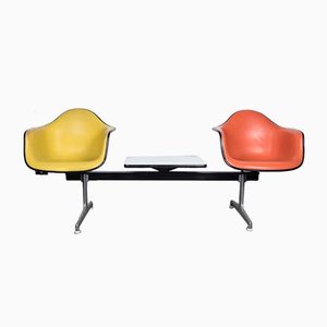 Mid-Century Airport Bench by Charles & Ray Eames Tandem Seating for Herman Miller-ZXQ-840717