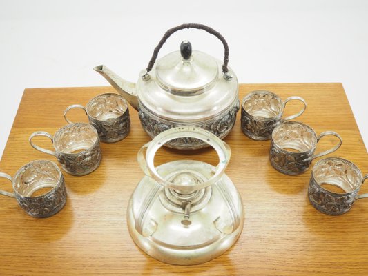 Mid-Century Alpaca Coffee or Tea Service Set, 1960s-TZ-842819