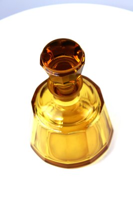 Mid-Century Amber Glass Liqueur Set from Moser Karlsbad, Set of 7-ZWH-697679