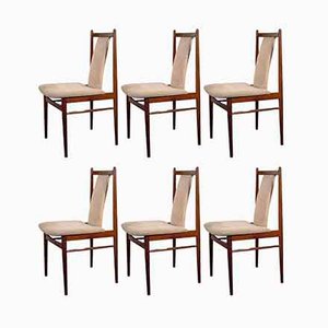 Mid-Century American Nutwood Dining Chairs, 1970s, Set of 6-VLO-1334936