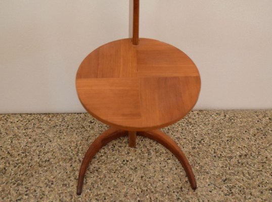 Mid-Century Arc Floor Lamp in Wood, 1950s-HS-1785377