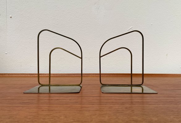 Mid-Century Art Deco Brass Bookends, Set of 2-UAH-1374978