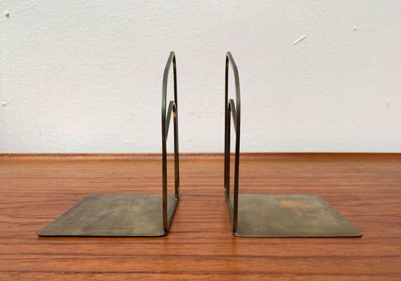 Mid-Century Art Deco Brass Bookends, Set of 2-UAH-1374978