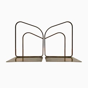 Mid-Century Art Deco Brass Bookends, Set of 2-UAH-1374978