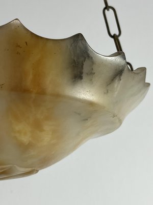 Mid-Century Art Deco Pendant in Alabaster, 1940s-YST-2034786