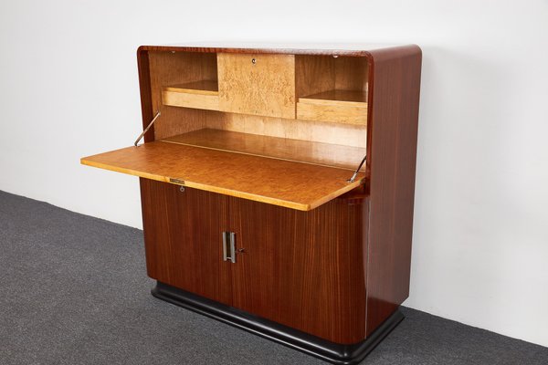 Mid-Century Art Deco Secretary Cabinet by Jindrich Halabala for Up Závody, 1930s-XCG-1496245