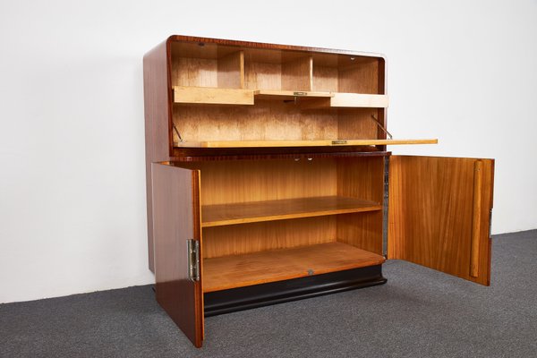 Mid-Century Art Deco Secretary Cabinet by Jindrich Halabala for Up Závody, 1930s-XCG-1496245