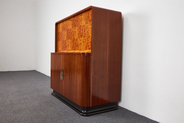 Mid-Century Art Deco Secretary Cabinet by Jindrich Halabala for Up Závody, 1930s-XCG-1496245