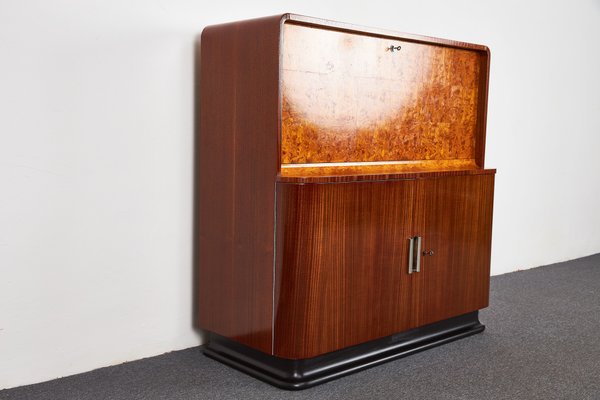 Mid-Century Art Deco Secretary Cabinet by Jindrich Halabala for Up Závody, 1930s-XCG-1496245